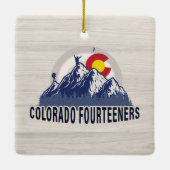 Colorado 14ers Fourteeners Bergbeklimmen Keramisch Ornament (Achterkant)