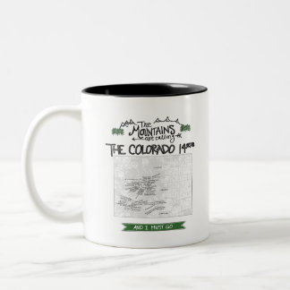 Colorado 14ers Fourteeners Design Tweekleurige Koffiemok