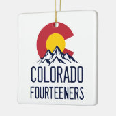 Colorado 14ers Fourteeners Mountain Souvenirs Keramisch Ornament (Links)