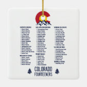Colorado 14ers Fourteeners Mountain Souvenirs Keramisch Ornament (Achterkant)