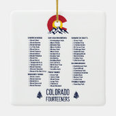 Colorado 14ers Fourteeners Mountain Souvenirs Keramisch Ornament (Achterkant)
