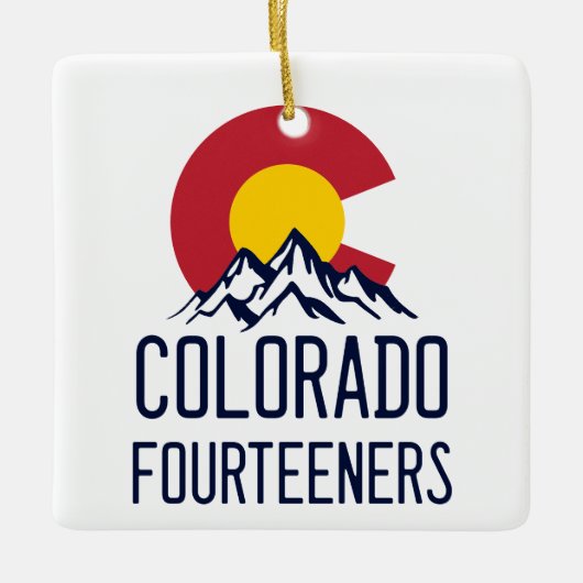 Colorado 14ers Fourteeners Mountain Souvenirs Keramisch Ornament (Voorkant)