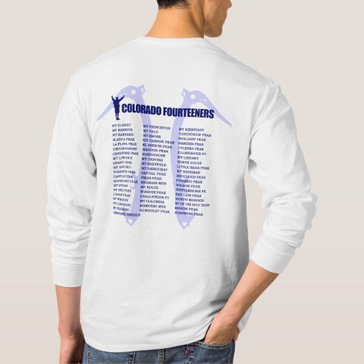 Colorado 14ers t-shirt (Achterkant)