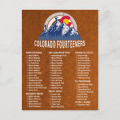 Colorado 14ers Viertieners  bergbeklimming Briefkaart (Voorkant)