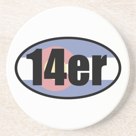 Colorado 14ers zandsteen onderzetter (Voorkant)