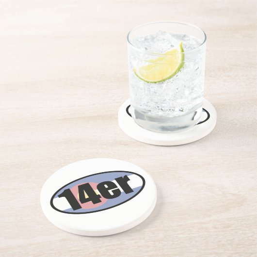 Colorado 14ers zandsteen onderzetter (Zijkant)