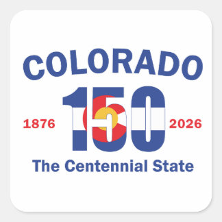 Colorado 150 de Centennial State Vierkante Sticker