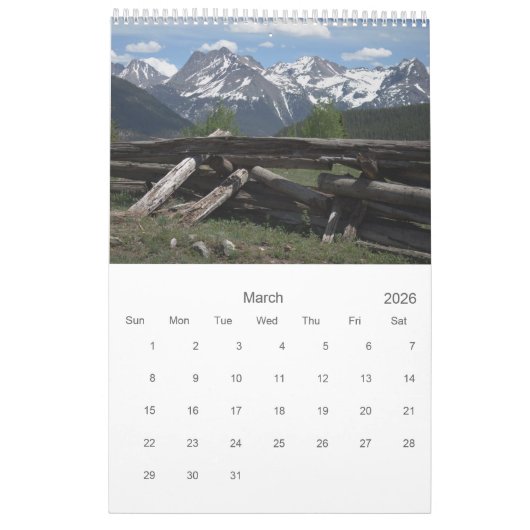 Colorado 24-maands kalender (Mar 2026)