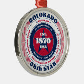 Colorado 38e staat kerstversiering metalen ornament (Rechts)