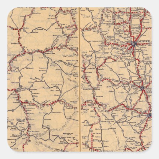 Colorado 3 vierkante sticker (Voorkant)