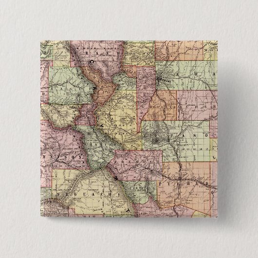 Colorado 5 vierkante button 5,1 cm (Voorkant)