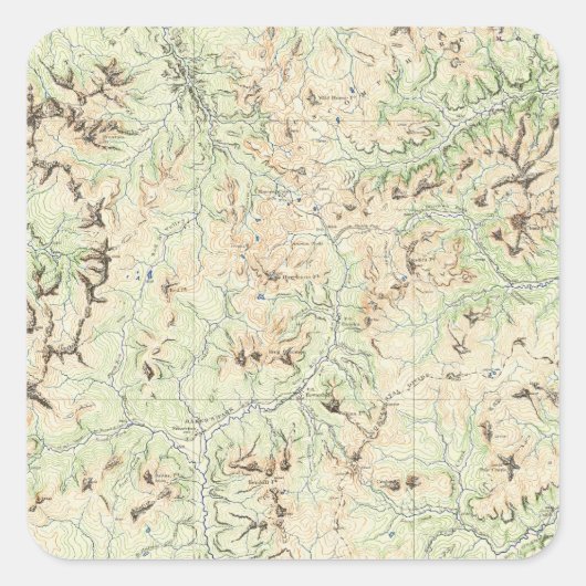 Colorado 6 vierkante sticker (Voorkant)