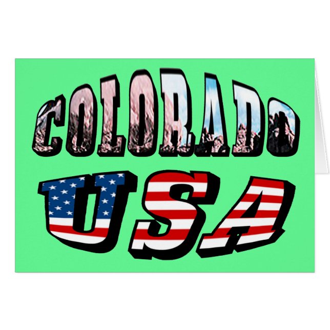 Colorado Afbeelding en USA Text (Voorkant Horizontaal)