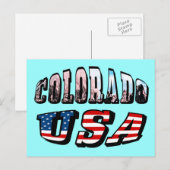 Colorado Afbeelding en USA Text Briefkaart (Voorkant / Achterkant)