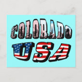 Colorado Afbeelding en USA Text Briefkaart (Voorkant)