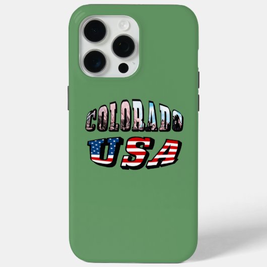 Colorado Afbeelding en USA Text Case-Mate iPhone Case (Achterkant)
