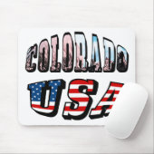 Colorado Afbeelding en USA Text Muismat (Met muis)