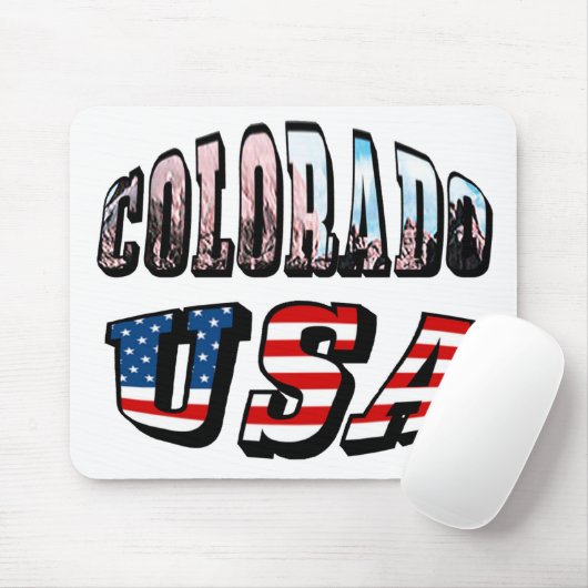 Colorado Afbeelding en USA Text Muismat (Met muis)