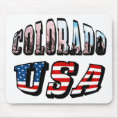 Colorado Afbeelding en USA Text Muismat (Voorkant)