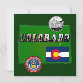 Colorado Afbeelding Tekst, Vlag, Zegel, Kwartier,  Kaart (Voorkant)