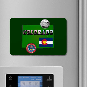 Colorado Afbeelding Tekst, Vlag, Zegel, Kwartier, Magneet