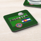 Colorado Afbeelding Tekst, Vlag, Zegel, Kwartier, Onderzetter (Linkerzijde)