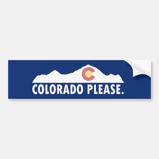 Colorado Alsjeblieft Bumpersticker (Voorkant)