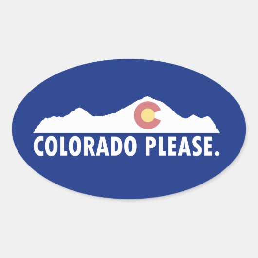 Colorado Alsjeblieft Ovale Sticker (Voorkant)