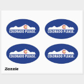 Colorado Alsjeblieft Ovale Sticker (Vel)