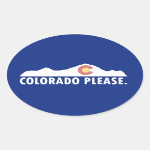 Colorado Alsjeblieft Ovale Sticker