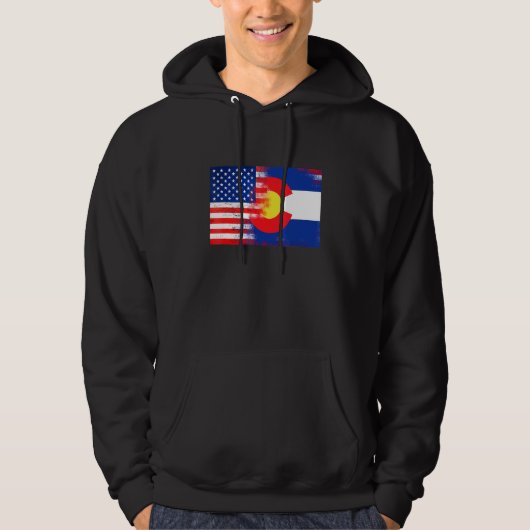 Colorado American Flag Fusion Essential Hoodie (Voorkant)