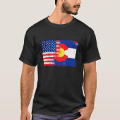 Colorado American Flag Fusion Essential T-shirt (Voorkant)