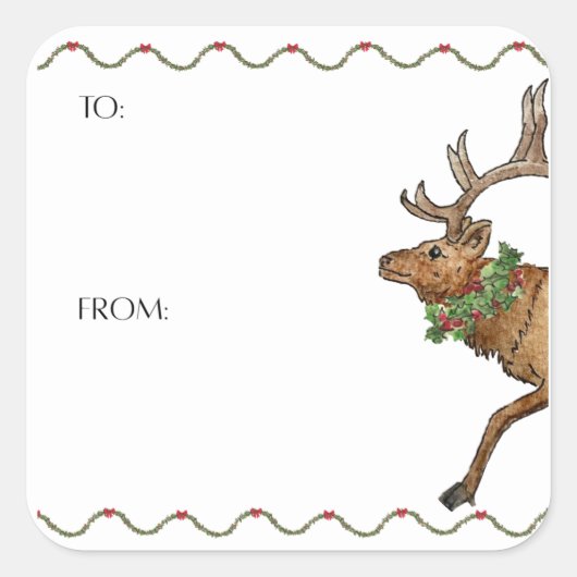 Colorado Animals Holiday Sticker (Voorkant)