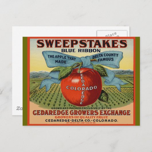 Colorado Apple Design Briefkaart (Voorkant / Achterkant)