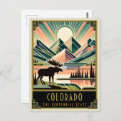 Colorado | Art. Deco Briefkaart (Voorkant / Achterkant)