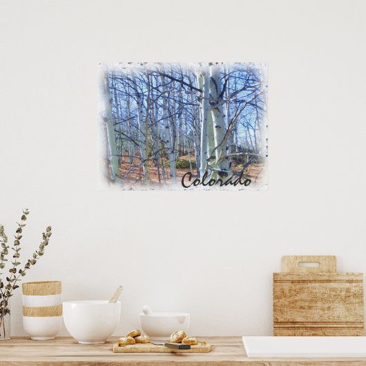 Colorado aspen schilderachtig poster (Keuken)