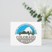 Colorado Aspen skigebied blauwe lucht Feestdagenkaart (Staand voorkant)