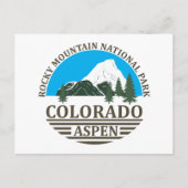 Colorado Aspen skigebied blauwe lucht Feestdagenkaart (Voorkant)