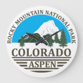 Colorado Aspen skigebied blauwe lucht Grote Klok (Voorkant)