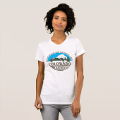 Colorado Aspen skigebied blauwe lucht T-shirt (Voorkant volledig)
