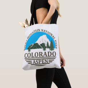 Colorado Aspen skigebied blauwe lucht Tote Bag