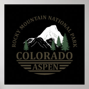Colorado Aspen skigebied Poster