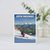 Colorado Aspen Snowmass Skiën Briefkaart (Staand voorkant)