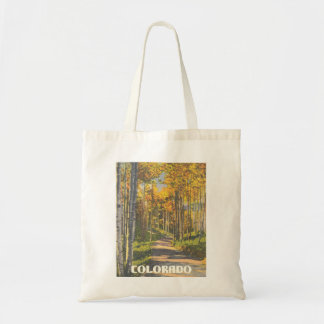 Colorado Aspen Trees Vintage Afbeelding Tote Bag