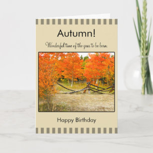 Colorado Aspens, Happy Autumn Birthday voeg een na Kaart
