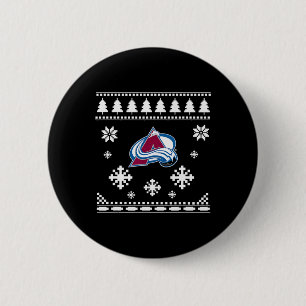 Colorado Avalanche lelijk kersttrui Holidaze Ronde Button 5,7 Cm
