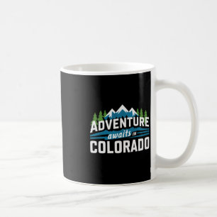 Colorado-avontuur wacht op Rocky Mountain-wandelen Koffiemok