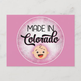 Colorado Baby Funny Pink New Girl Briefkaart