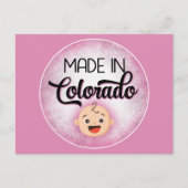 Colorado Baby Funny Pink New Girl Briefkaart (Voorkant)