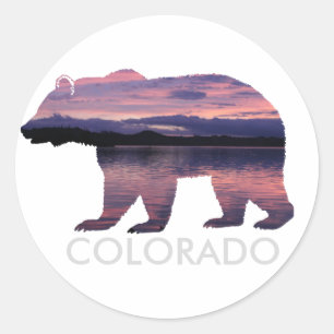 Colorado Beer   zonsondergang   Circle-Sticker Ronde Sticker